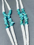 Native American Traditional Vintage Santo Domingo Turquoise Necklace-Nativo Arts