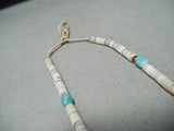 Marvelous Vintage Navajo Turquoise And Heishi Necklace Native American Old-Nativo Arts
