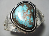 Museum Vintage Native American Navajo Jeff Lee Bisbee Turquoise Sterling Silver Bracelet-Nativo Arts