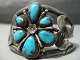 Important Vintage Native American Navajo Mary Morgan Turquoise Sterling Silver Bracelet Old-Nativo Arts