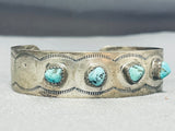 Unforgettable Vintage Native American Navajo Turquoise Sterling Silver Bracelet-Nativo Arts