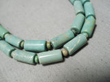 Rare Tubule Turquoise Wrap Around Sterling Silver Native American Necklace-Nativo Arts