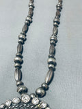 Mesmerizing Vintage Native American Navajo Bisbee Turquoise Sterling Silver Necklace-Nativo Arts