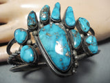 Museum Authentic Vintage Native American Navajo Turquoise Sterling Silver Bracelet Old-Nativo Arts