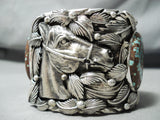 204 Gram Monster Horse Native American #8 Turquoise Sterling Silver Bracelet-Nativo Arts