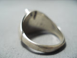 Beautiful signed Navajo Native American Coral Sterling Silver Ring-Nativo Arts