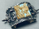 Heavy Detailed Scorpion Native American Turquoise Sterling Silver Bracelet-Nativo Arts