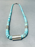 Breathtaking Vintage Santo Domingo Turquoise Sterling Silver Necklace-Nativo Arts