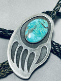 Alvin Boy Vintage Native American Navajo Royston Turquoise Sterling Silver Bolo Signed-Nativo Arts