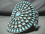 Important Larry Moses Begay Vintage Native American Navajo Sterling Silver Cluster Bracelet-Nativo Arts