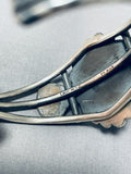 Leon Martinez Vintage Native American Navajo Damale Turquoise Sterling Silver Bracelet-Nativo Arts