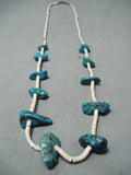 Marvelous Vintage Santo Domingo Turquoise Necklace Native American Old-Nativo Arts