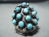 Incredible Native American Navajo Sleeping Beauty Turquoise Sterling Silver Ring-Nativo Arts