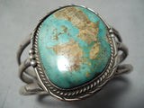 Huge Vintage Native American Navajo Royston Turquoise Sterling Silver Bracelet-Nativo Arts