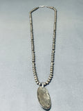 Fabulous Vintage Native American Navajo Sleeping Beauty Turquoise Sterling Silver Necklace-Nativo Arts