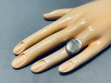 Gorgeous Vintage Native American Navajo Abalone Sterling Silver Ring-Nativo Arts