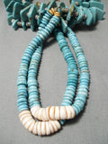 One Of The Best Vintage Native American Navajo Turquoise Chunk Jacla Necklace- 360 Grams!-Nativo Arts