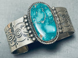 Particularly Rare Vintage Native American Navajo Damale Turquoise Sterling Silver Bracelet-Nativo Arts