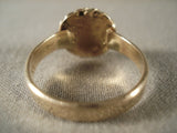 14k Gold Zuni Turquoise Sun Ring-Nativo Arts