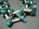 150 Gram Colossal Turquoise Nugget Vintage Navajo Native American Jewelry jewelry Heishi Necklace Old Jewelry-Nativo Arts