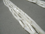 One Of The Best Vintage Native American Navajo Tubed Pearl Sterling Silver Turquoise Necklace-Nativo Arts