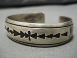 Authentic Vintage Native American Navajo Thomas Singer Sterling Silver Bracelet-Nativo Arts