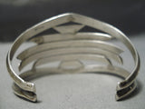Incredible Vintage Native American Navajo Nolan James Sterling Silver Bracelet Cuff-Nativo Arts
