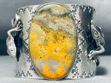 Gecko Honeybee Jasper Native American Sterling Silver Bracelet-Nativo Arts