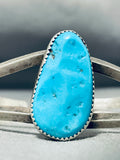 Gigantic Vintage Native American Navajo Morenci Turquoise Sterling Silver Bracelet-Nativo Arts