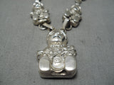 Museum Vintage Native American Navajo Storyteller Sterling Silver Necklace Old-Nativo Arts