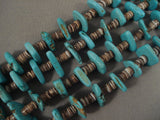 152 Grams Vintage Navajo Native American Jewelry jewelry Blue Turquoise Hiehsi Necklace Old-Nativo Arts