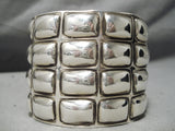 Important Button Navajo Sterling Silver Bracelet Native American-Nativo Arts