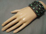 One Of Biggest Best Vintage Native American Navajo Royston Turquoise Sterling Silver Bracelet-Nativo Arts