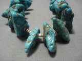 153 Grams Vintage Navajo Turquoise Nugget Native American Necklace Old-Nativo Arts