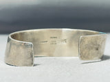 Important Vintage Native American Navajo Side Inlay Turquoise Sterling Silver Bracelet-Nativo Arts