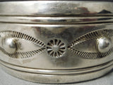 Amazing Vintage Native American Navajo Bursting Sterling Silver Bracelet Cuff-Nativo Arts
