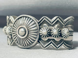 Some Of The Most Detailed Vintage Native American Navajo Sterling Silver Stamped Bracelet-Nativo Arts