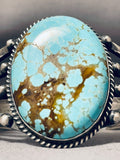 Outstanding Vintage Native American Navajo #8 Turquoise Mine Sterling Silver Bracelet-Nativo Arts
