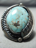 Marvelous Vintage Navajo Turquoise Sterling Silver Ring Native American Old-Nativo Arts