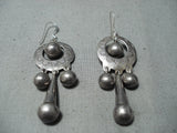 Exceptional Vintage Navajo Sterling Silver Earrings Native American-Nativo Arts