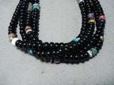 Authentic Vintage Native American Navajo Thomas Singer Turquoise Sterling Silver Necklace-Nativo Arts