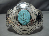 Important Loen Mountain Turquoise Vintage Native American Navajo Sterling Silver Bracelet-Nativo Arts