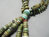 Native American One Of The Best Vintage Santo Domingo Royston Turquoise Heishi Necklace Old-Nativo Arts