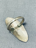 Rare Older Vintage Native American Navajo Turquoise Inlay Sterling Silver Ring-Nativo Arts