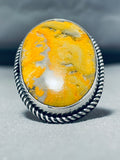 Jake Francosa San Felipe Honey Bee Jasper Sterling Silver Ring-Nativo Arts