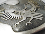 Native American Hopi Eagle Vintage Sterling Silver Handmade Buckle-Nativo Arts