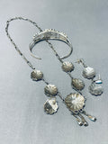 Rare Vintage Native American Zuni Inlay Turquoise Sunface Silver Necklace Bracelet Earring Set-Nativo Arts