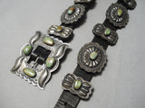 Important Vintage Native American Navajo Royston Turquoise Sterling Silver Concho Belt Old-Nativo Arts