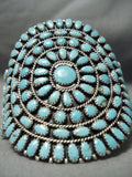 Authentic Vintage Native American Navajo Larry Moses Begay Turquoise Sterling Silver Bracelet-Nativo Arts