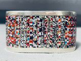 The Best Micro Inlay Vintage Native American Zuni Sterling Silver Bracelet Cuff-Nativo Arts